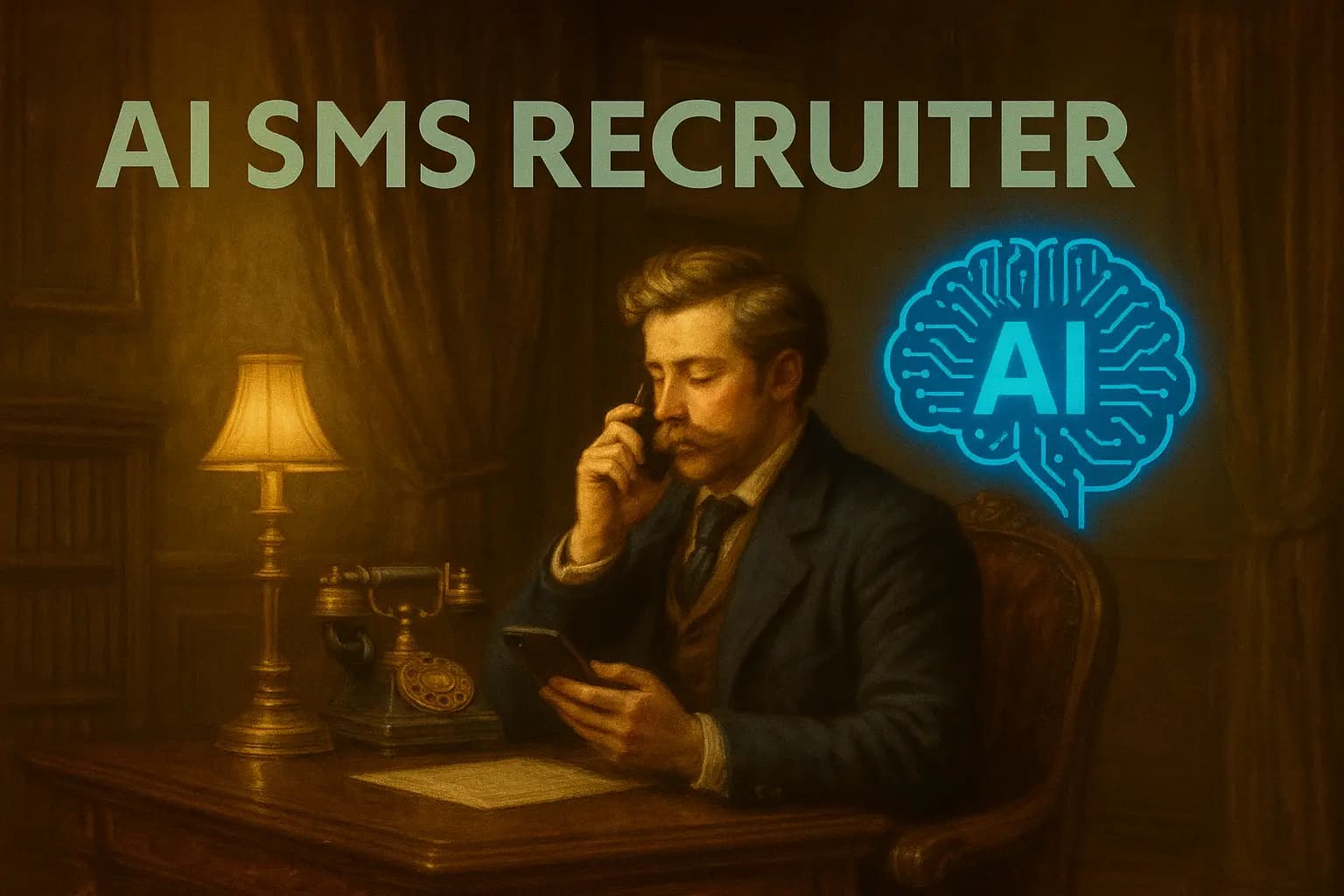 AI SMS Recruiter Illustration